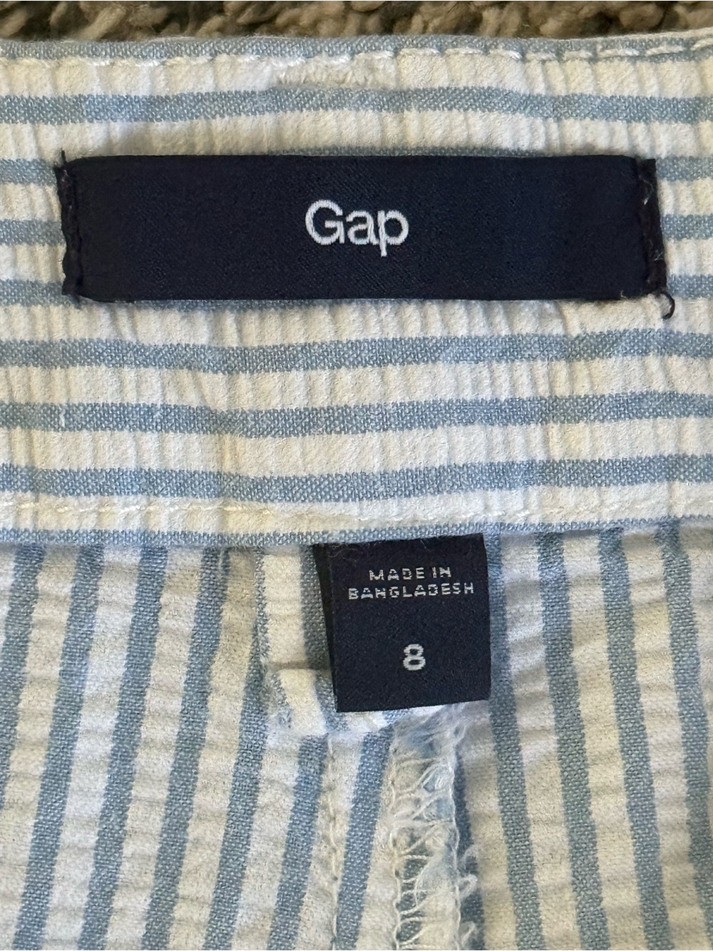 Gap Seersucker Bermuda Shorts Women’s Size 8 Coastal Prep - Picture 6 of 8